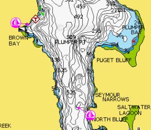 Brown Bay Navionics Chart