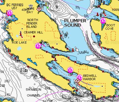 Pender Island Navionics Chart