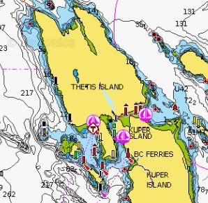 Thetis Island Navionics Chart