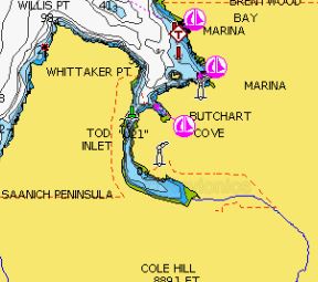 Tod Inlet Navionics Map