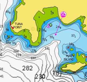 Tuna Point Anchorage Navionics Chart